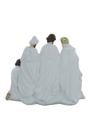 Thumbnail 2: Magical Season 9" White Resin Nativity Scene 