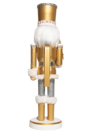 Thumbnail 2: Magical Season 14" Gold Nutcracker with Tree 