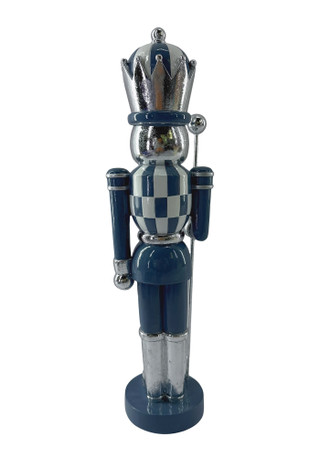 Thumbnail 2: Magical Season 15" Blue Checkerboard Nutcracker 