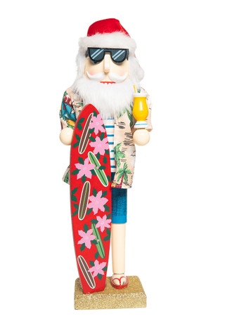 Thumbnail 1: Magical Season 14" Surf Santa Nutcracker 