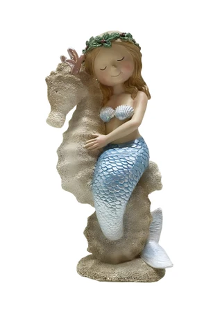 Thumbnail 1: Magical Season 12" Polyresin Mermaid Christmas Decoration 