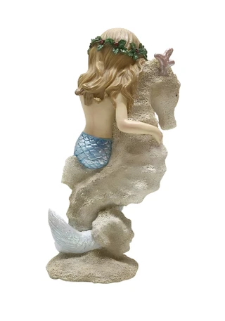 Thumbnail 2: Magical Season 12" Polyresin Mermaid Christmas Decoration 