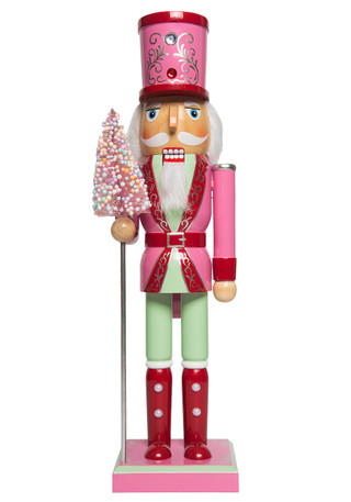 Thumbnail 1: Magical Season 14" Mint & Pink Nutcracker 