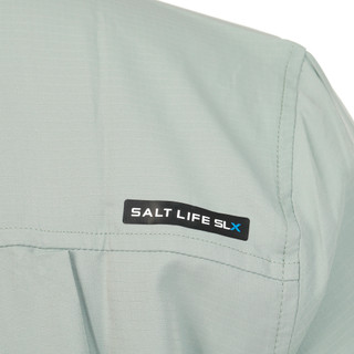 Thumbnail 4: Salt Life Men's Short Sleeve Performance Button Down Shirt 