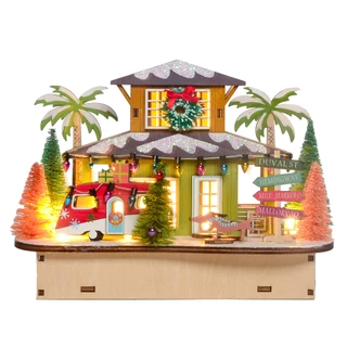 Thumbnail 1: Magical Season 5.5" Laser Cut Beach House 