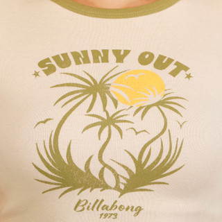Thumbnail 2: BILLABONG Juniors Short Sleeve Sunny Out Print Crop Top 