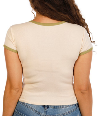 Thumbnail 3: BILLABONG Juniors Short Sleeve Sunny Out Print Crop Top 
