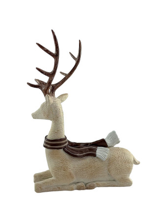 Thumbnail 2: Magical Season 10.25" Resin Laying Woodgrain Deer 