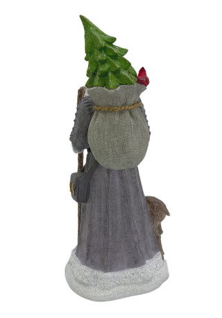 Thumbnail 2: Magical Season 15.75" Resin Santa with Gray Deer 