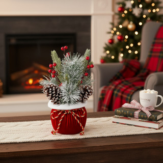 Thumbnail 2: FLORA BUNDA 12.5" Christmas Tree in Gift Bag 