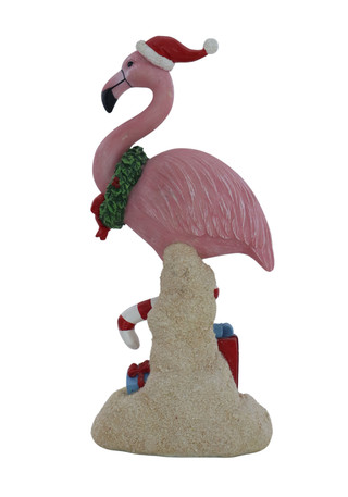 Thumbnail 2: Magical Season 10" Resin Christmas Flamingo Decoration 