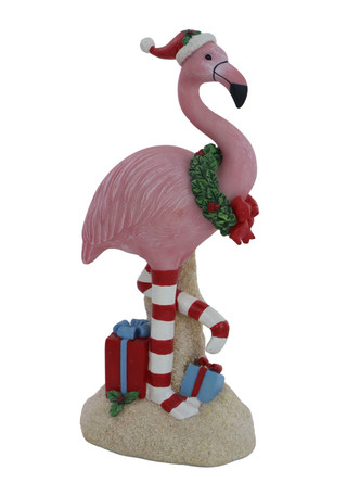 Thumbnail 1: Magical Season 10" Resin Christmas Flamingo Decoration 
