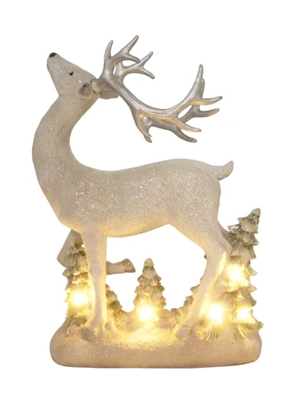 Thumbnail 1: Magical Season 13" LED Woodland Deer Tree 