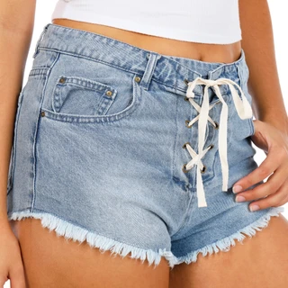 Thumbnail 3: BILLABONG Juniors Beach Dreamin Lace-Up Denim Shorts 