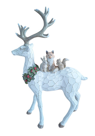 Thumbnail 1: Magical Season 16" Woodland Deer Stand Decoration 