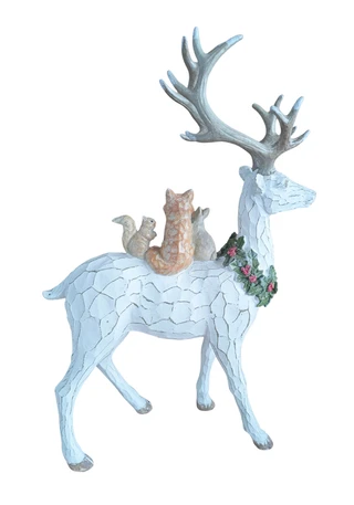 Thumbnail 2: Magical Season 16" Woodland Deer Stand Decoration 