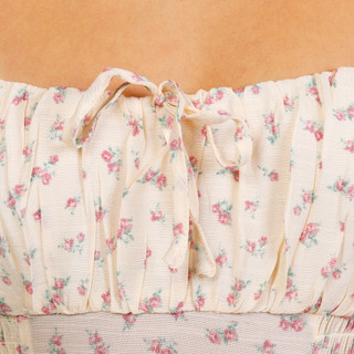 Thumbnail 3: Trixxi Juniors Short Sleeve Floral Print Top 
