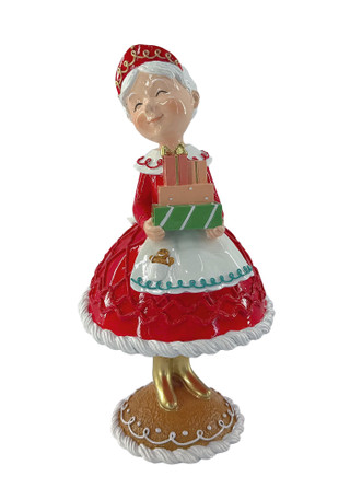 Thumbnail 1: Magical Season 12" Resin Mrs. Claus with Gifts 