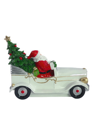 Thumbnail 2: Magical Season 11.8" Resin Santa in Car 