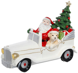 Thumbnail 1: Magical Season 11.8" Resin Santa in Car 