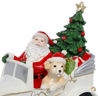 Thumbnail 2: Magical Season 11.8" Resin Santa in Car 