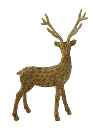 Thumbnail 1: Magical Season 14" Resin Woven Standing Deer 