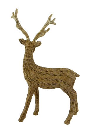 Thumbnail 2: Magical Season 14" Resin Woven Standing Deer 