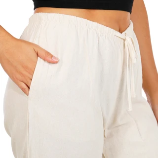 Thumbnail 2: Cali 1850 Juniors Drawstring Linen Beach Pants 