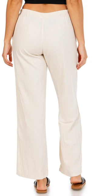 Thumbnail 3: Cali 1850 Juniors Drawstring Linen Beach Pants 
