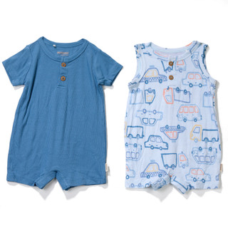 Thumbnail 1: HUGGIES Baby Boys 2 Pk Rompers 