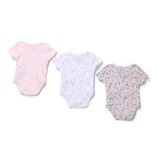 Thumbnail 2: Baby Essentials Baby Girls 3 Pk Short Sleeve Onesies 