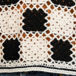 Thumbnail 3: REBELLION Juniors Long Sleeve Crochet Top 