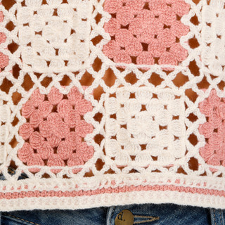 Thumbnail 2: REBELLION Juniors Long Sleeve Crochet Top 