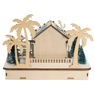 Thumbnail 3: Magical Season 7" Laser Cut Beach House - Yellow 