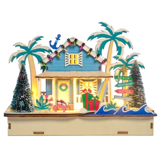 Thumbnail 1: Magical Season 7" Laser Cut Beach House - Yellow 
