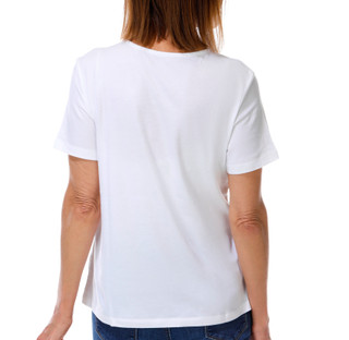 Thumbnail 3: Coral Bay Petite V-Neck Tropical Bling Tee 