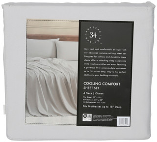 Thumbnail 2: ARTISAN 34 4 Pc Cooling Comfort Queen Sheet Set 