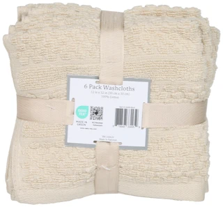 Thumbnail 3: Cotton Valley Home 6 Pk Quick Dry Washcloths Set 