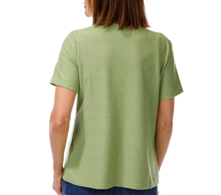 Thumbnail 2: Coral Bay Petite Short Sleeve Zen Textured Top 