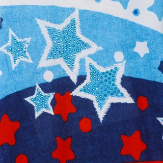 Thumbnail 7: ONE WORLD Petite Americana Swirl and Stars Top 
