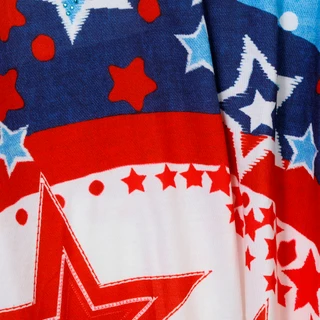 Thumbnail 8: ONE WORLD Petite Americana Swirl and Stars Top 