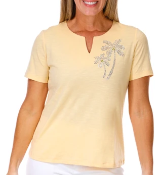 Thumbnail 1: Coral Bay Women's Fish and Friends Bling Tee 