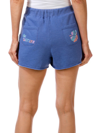 Thumbnail 2: Salt Life Women's Salty Mind Ocean Washed Fleece Shorts 