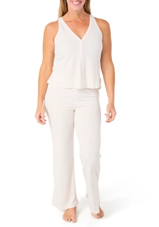 Thumbnail 1: Danskin Women's Henley Tank and Pant Sleep Set 