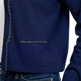 Thumbnail 2: RIO & RIAN Women's Chain Detail Long Sleeve Cardigan 