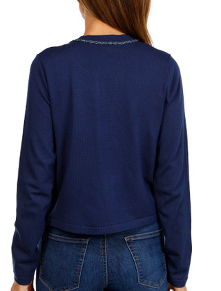 Thumbnail 3: RIO & RIAN Women's Chain Detail Long Sleeve Cardigan 