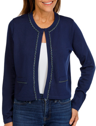 Thumbnail 1: RIO & RIAN Women's Chain Detail Long Sleeve Cardigan 