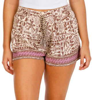 Thumbnail 1: ROXY Juniors Printed Tie Front Shorts 