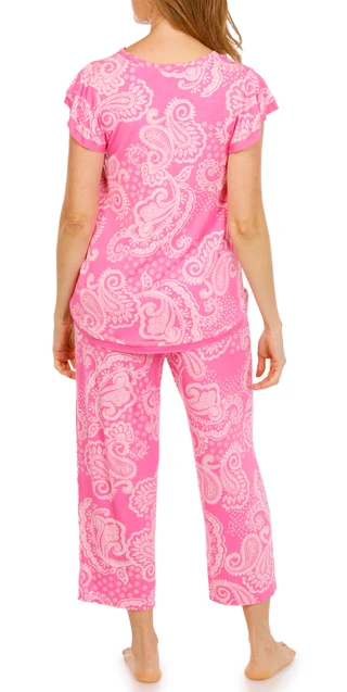 Thumbnail 3: Ellen Tracy Women's Cropped Pant Pajama Set 