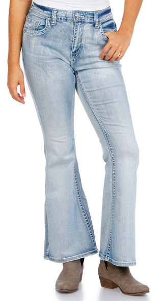 Thumbnail 1: Evolve Denim Juniors Bling Back Bootcut Jeans  